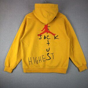 Nike Air Jordan X Travis Scott Highest Yellow Hoodie Pullover Mens Size Medium